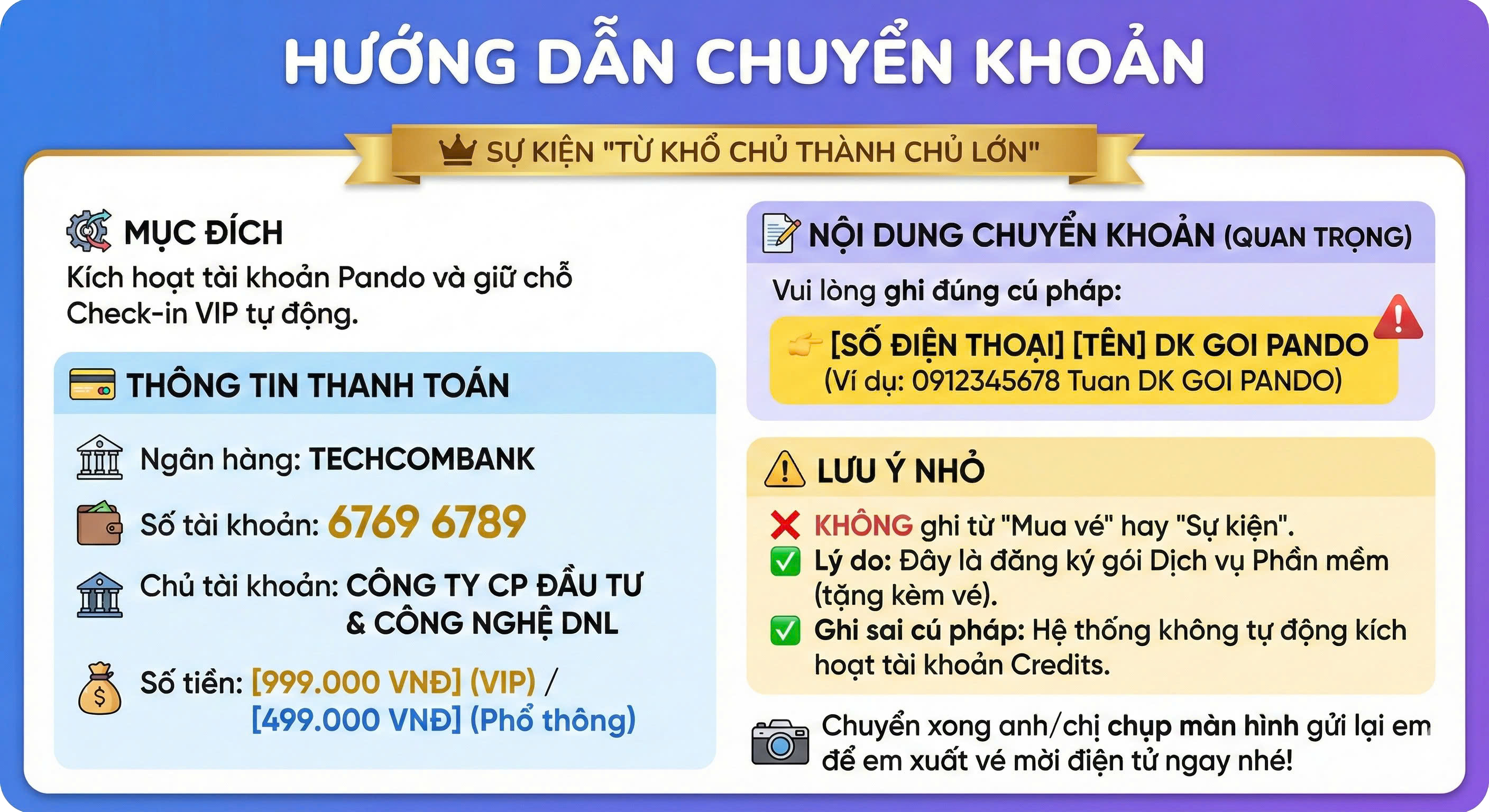 Hướng dẫn thanh toán